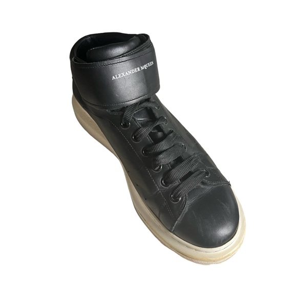 Alexander McQueen Oversized High Top Leather Sneakers - Size 45 - Picture 8 of 8